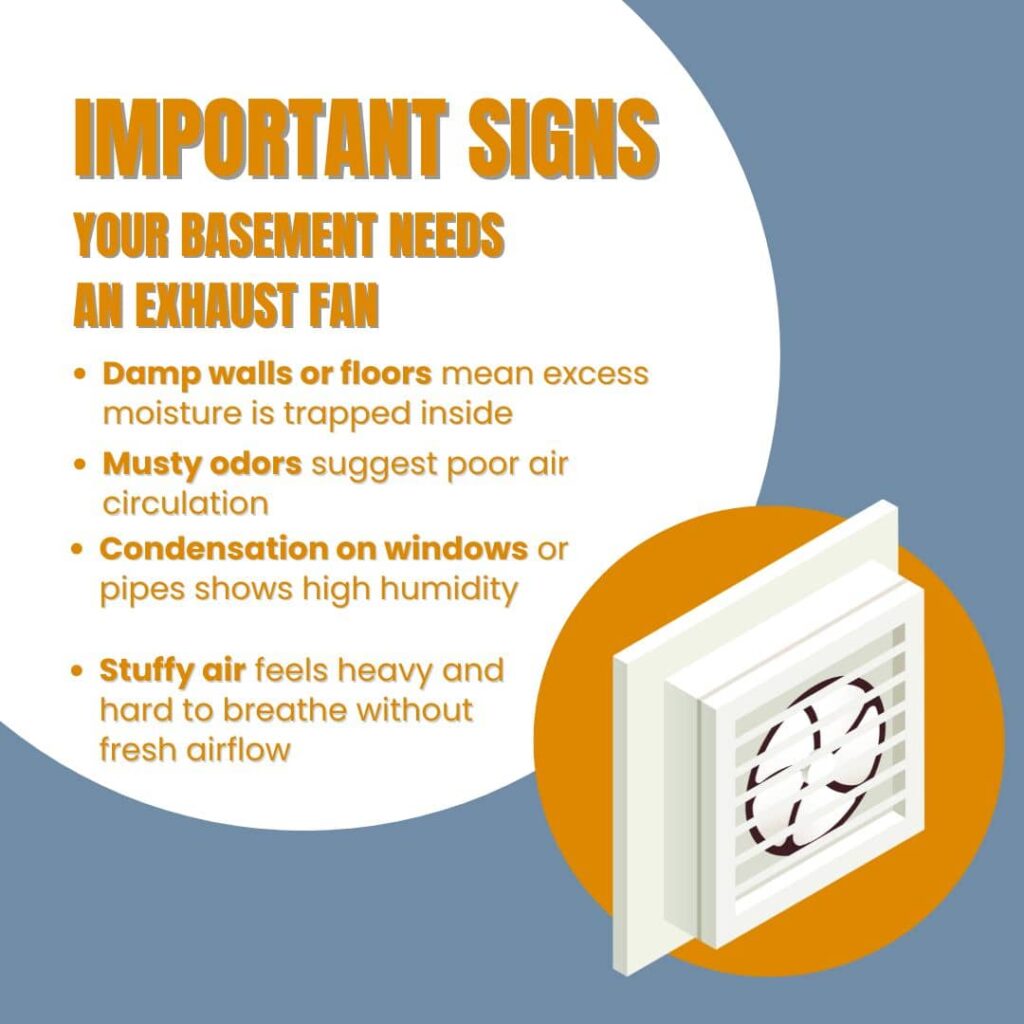 signs that a basement is in need of an exhaust fan