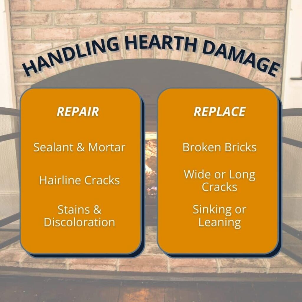 how to handle hearth damage brick
