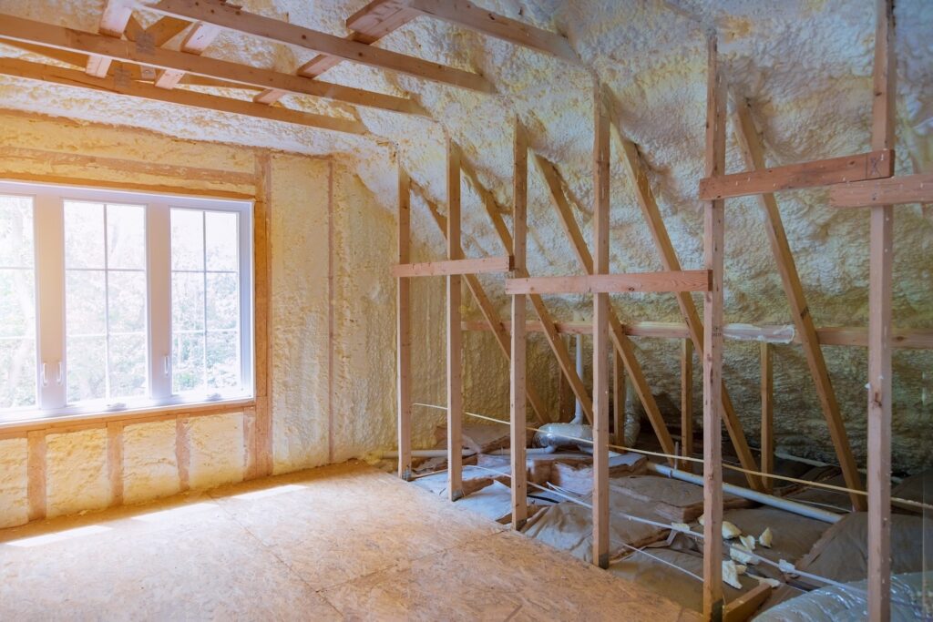 Insulation in an attic