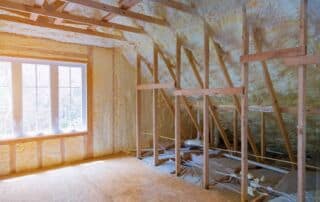 Insulation in an attic