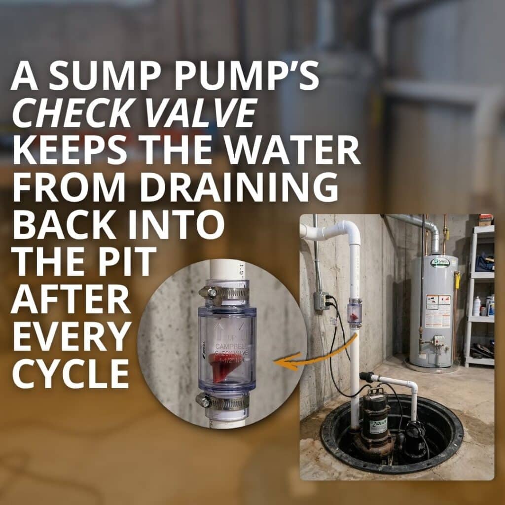 what is a sump pump check valve