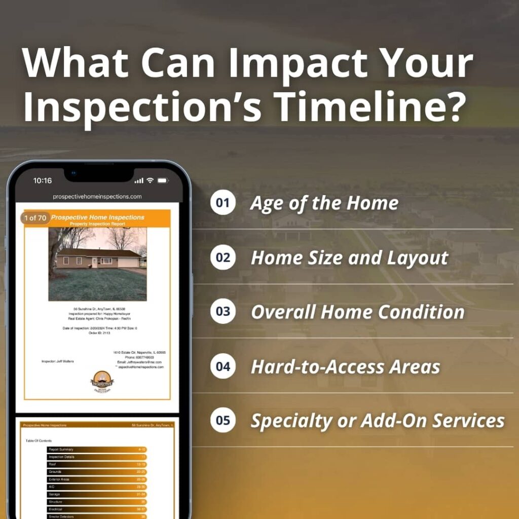 what impacts how long a home inspection will take